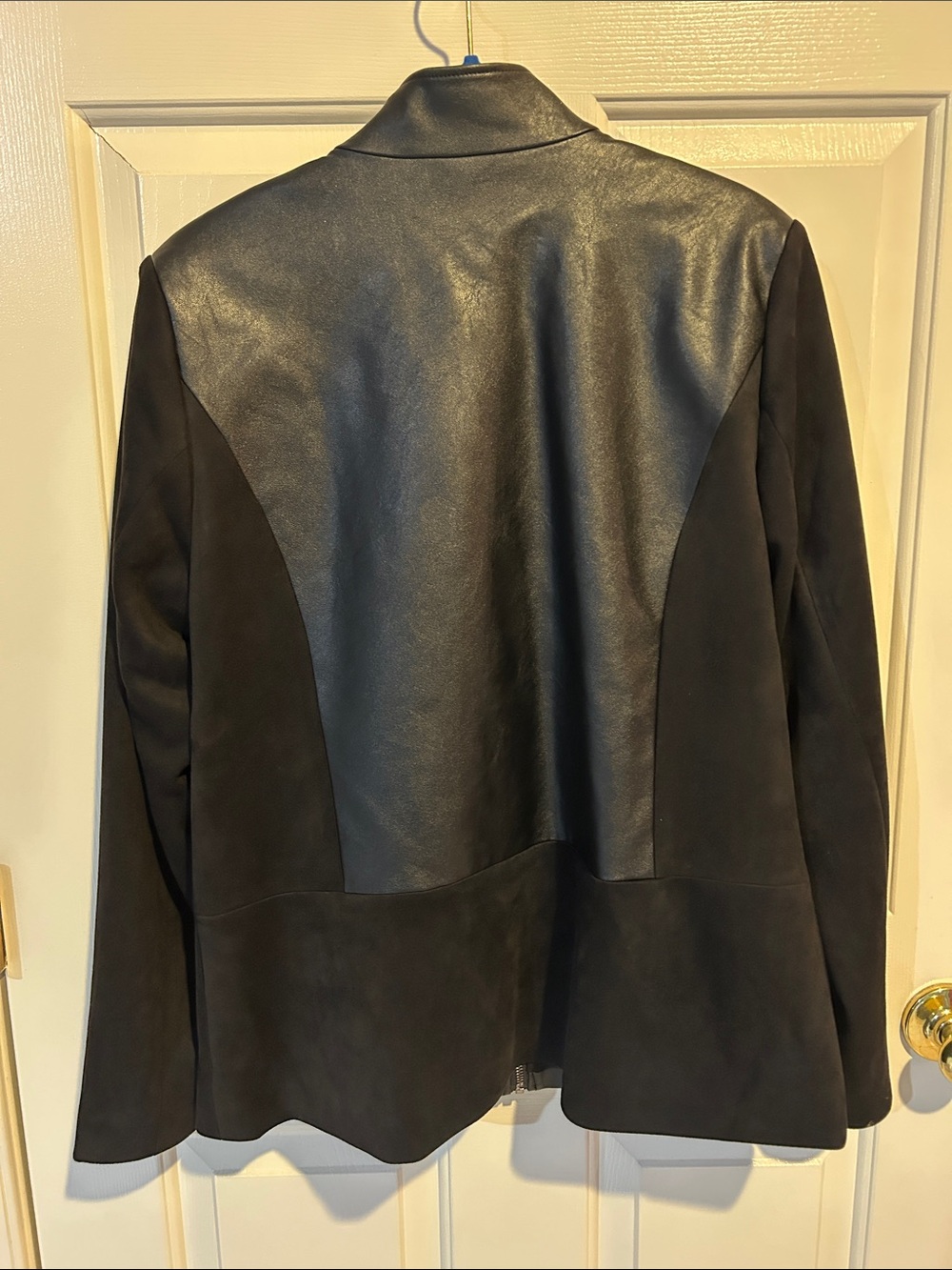 Belle by Kim Gravel Black Mixed-Material Bomber Jacket - Picture 4 of 6